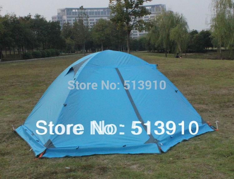 Winter Tent With Snow Skirt!2-3Persons Aluminum Pole Double Layer Double Door-Sissi&#39;s outdoor store-orange-Bargain Bait Box