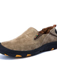 Winter Warm Men Hiking Shoes Non-Slippery Outdoor Shoes Low Cut Plush-FEOZYZ Official Store-Brown-6.5-Bargain Bait Box