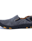 Winter Warm Men Hiking Shoes Non-Slippery Outdoor Shoes Low Cut Plush-FEOZYZ Official Store-Gray-6.5-Bargain Bait Box