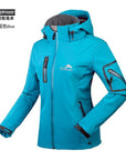 Winter Water Resistant Waterproof Breathable Softshell Jacket Women-ZoobMileySports Store-blue-S-Bargain Bait Box