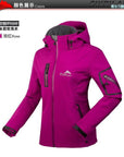 Winter Water Resistant Waterproof Breathable Softshell Jacket Women-ZoobMileySports Store-rose-S-Bargain Bait Box