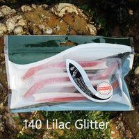W&K Brand 14Cm 13G Soft Lure 12Colors Big Paddle Tail Fishing Bait Handmade-W&K Official Store-Lilac Glitter-Bargain Bait Box