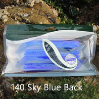W&K Brand 14Cm 13G Soft Lure 12Colors Big Paddle Tail Fishing Bait Handmade-W&K Official Store-Sky Blue-Bargain Bait Box