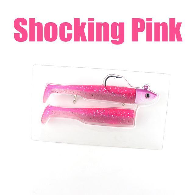 W&K Brand 3/0 22G Jig Head 9Cm/9G Super Soft Body Fishing Lure With Action-W&K Official Store-Shocking Pink-Bargain Bait Box