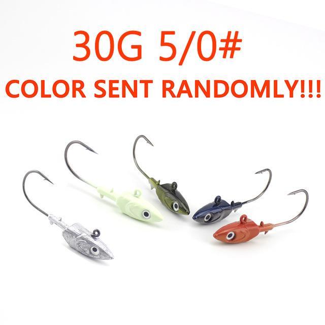 W&amp;K Brand Kinds Of Jig Head For Soft Bait-20 G 30 G 40 G Fishing Jig Hook For-W&amp;K Official Store-30 g Primary Color-Bargain Bait Box