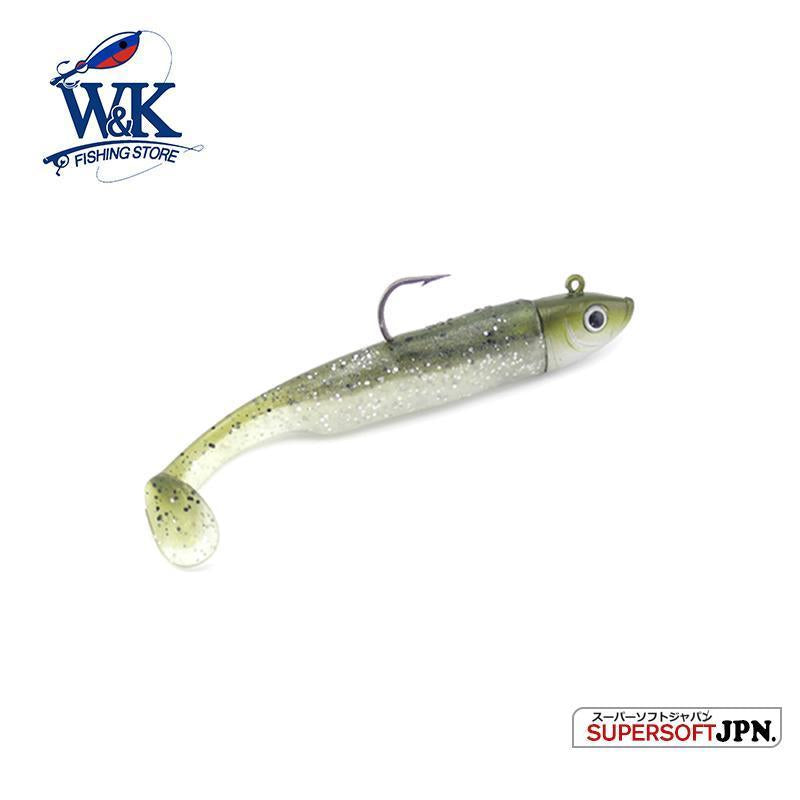 W&amp;K Brand Soft Lure 9Cm/22G Jig Head 3/0 22G Ultimate Inshore Soft Bait And Boat-W&amp;K Official Store-Pearl White-Bargain Bait Box