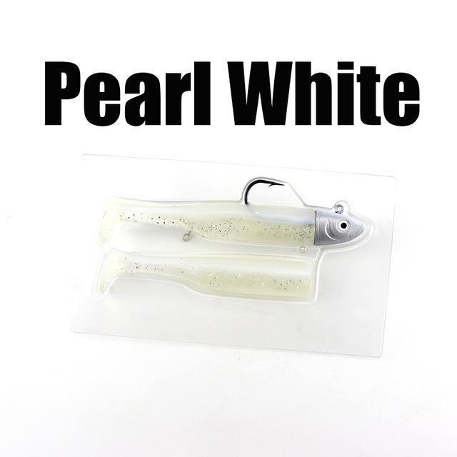 W&amp;K Brand Soft Lure 9Cm/22G Jig Head 3/0 22G Ultimate Inshore Soft Bait And Boat-W&amp;K Official Store-Pearl White-Bargain Bait Box