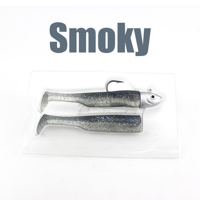 W&amp;K Brand Soft Lure 9Cm/22G Jig Head 3/0 22G Ultimate Inshore Soft Bait And Boat-W&amp;K Official Store-Smoky-Bargain Bait Box