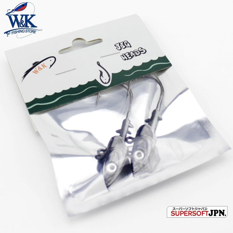 Wk Fishing Hook 20G 30G 40G Jig Head Hook For Soft Shad Lure 2Pcs/Lot Strong Jig-Jig Heads for Swimbaits-W&amp;K Official Store-20g SY JIG Head-Bargain Bait Box