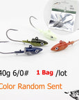 Wk Fishing Hook 20G 30G 40G Jig Head Hook For Soft Shad Lure 2Pcs/Lot Strong Jig-Jig Heads for Swimbaits-W&K Official Store-40g SY JIG Head-Bargain Bait Box