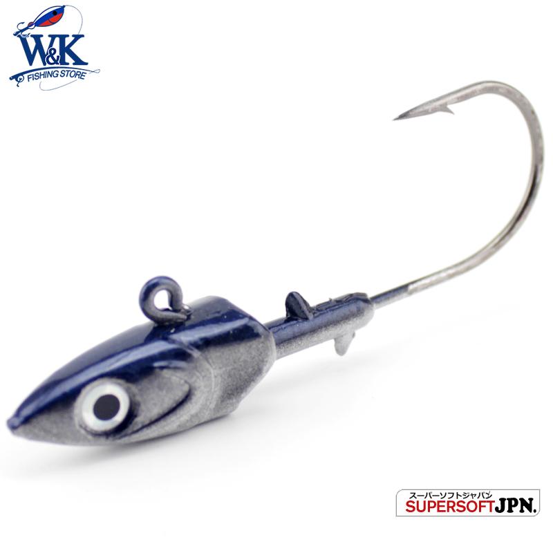 Wk Inshore Fishing Jig Head 20G 30G 40G With 3D Eyes For Soft Lure Jiggs 4-Jig Heads for Swimbaits-W&amp;K Official Store-20 g SY JIG-Bargain Bait Box