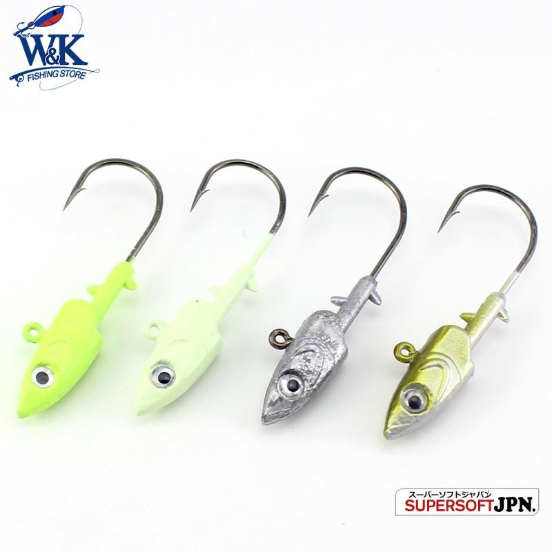 Wk Inshore Fishing Jig Head 20G 30G 40G With 3D Eyes For Soft Lure Jiggs 4-Jig Heads for Swimbaits-W&K Official Store-20 g SY JIG-Bargain Bait Box