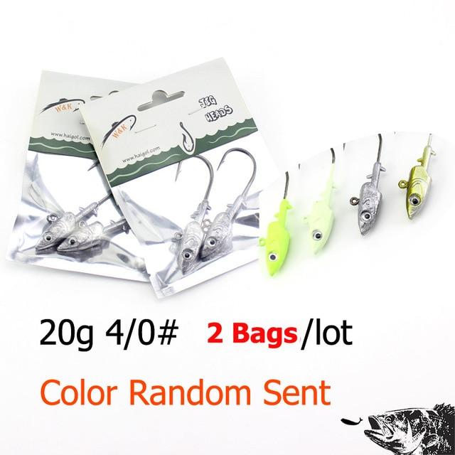 Wk Inshore Fishing Jig Head 20G 30G 40G With 3D Eyes For Soft Lure Jiggs 4-Jig Heads for Swimbaits-W&amp;K Official Store-20 g SY JIG-Bargain Bait Box