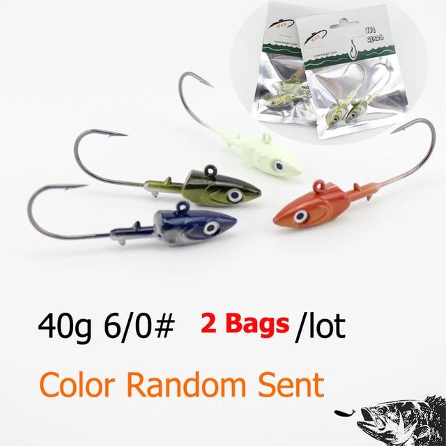 Wk Inshore Fishing Jig Head 20G 30G 40G With 3D Eyes For Soft Lure Jiggs 4-Jig Heads for Swimbaits-W&amp;K Official Store-40 g SY JIG-Bargain Bait Box
