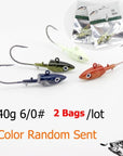 Wk Inshore Fishing Jig Head 20G 30G 40G With 3D Eyes For Soft Lure Jiggs 4-Jig Heads for Swimbaits-W&K Official Store-40 g SY JIG-Bargain Bait Box