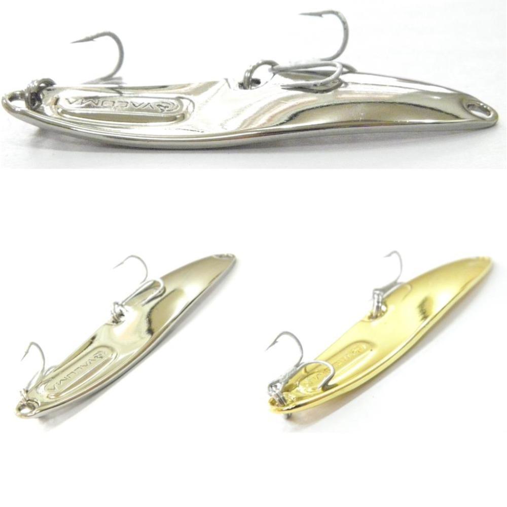 Wlure 10G 15G Silver Gold Plating 2 Vmc Treble Hooks On One Size Curved Spoon-wLure Official Store-Silver 10g-Bargain Bait Box