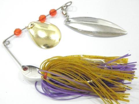 Wlure 15G 60 Strands Silicone Skirts 2 Colors Mixed Gold/Silver Spoons Spin In-wLure Official Store-SP101X224-Bargain Bait Box