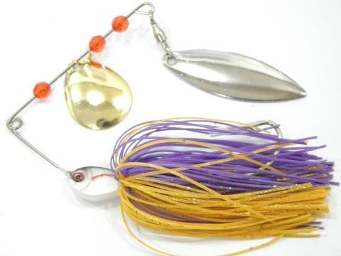 Wlure 15G 60 Strands Silicone Skirts 2 Colors Mixed Gold/Silver Spoons Spin In-wLure Official Store-SP101X225-Bargain Bait Box