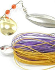 Wlure 15G 60 Strands Silicone Skirts 2 Colors Mixed Gold/Silver Spoons Spin In-wLure Official Store-SP101X225-Bargain Bait Box