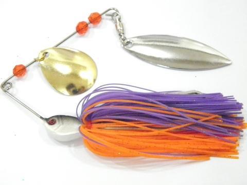 Wlure 15G 60 Strands Silicone Skirts 2 Colors Mixed Gold/Silver Spoons Spin In-wLure Official Store-SP101X227-Bargain Bait Box