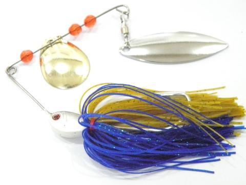 Wlure 15G 60 Strands Silicone Skirts 2 Colors Mixed Gold/Silver Spoons Spin In-wLure Official Store-SP101X246-Bargain Bait Box