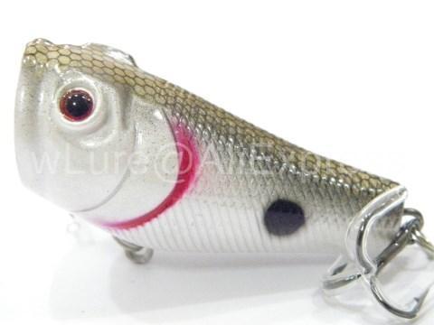 Wlure 5.1Cm 7.8G Small Size Popper With Red Mouth Twitch Lure #8 Hooks Assort-wLure Official Store-T620X10-Bargain Bait Box