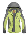 Women Breathable Waterproof Outdoor Camping Trekking Hiking Softshell Jacket-Outdoors Sports Apparel-Green-S-Bargain Bait Box