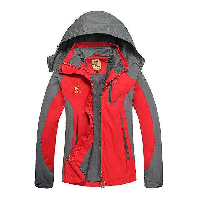 Women Breathable Waterproof Outdoor Camping Trekking Hiking Softshell Jacket-Outdoors Sports Apparel-Red-S-Bargain Bait Box