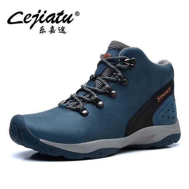 Women Genuine Leather Winter Outdoor High Top Snow Boots Hiking Shoes Waterproof-BODAO ONLINE SHOPPING Store-492g a-6.5-Bargain Bait Box