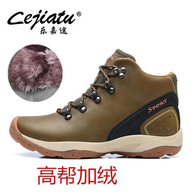 Women Genuine Leather Winter Outdoor High Top Snow Boots Hiking Shoes Waterproof-BODAO ONLINE SHOPPING Store-492g e-6.5-Bargain Bait Box