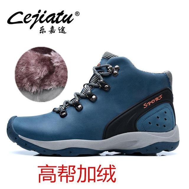 Women Genuine Leather Winter Outdoor High Top Snow Boots Hiking Shoes Waterproof-BODAO ONLINE SHOPPING Store-492g f-6.5-Bargain Bait Box