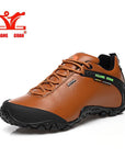 Women Hiking Boots Outdoor Sneakers Male Genuine Leather Climbing Camping-XIANGGUAN Global Store-Black-4-Bargain Bait Box