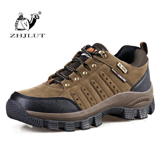 Women Men Outdoor Hiking Shoes Waterproof Hunting Trekking Athletic Breathable-ZIMNIE Sneakers Store-Brown Orange-5-Bargain Bait Box