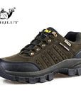 Women Men Outdoor Hiking Shoes Waterproof Hunting Trekking Athletic Breathable-ZIMNIE Sneakers Store-Dark Green Yellow-5-Bargain Bait Box