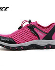 Women Outdoor Sneakers Breathable Hiking Shoes Women Outdoor Mountain-QICE Sneakers Store-hotpink-4.5-Bargain Bait Box