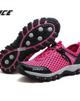 Women Outdoor Sneakers Breathable Hiking Shoes Women Outdoor Mountain-QICE Sneakers Store-hotpink-4.5-Bargain Bait Box