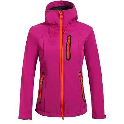 Women Softshell Hiking Jackets Outdoor Camping Escalada Coats Thermal-Mountainskin Outdoor-N Rose-S-Bargain Bait Box