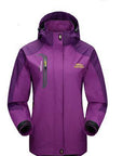 Women Spring Autumn Outdoor Hiking Female Jacket Waterproof Windproof-Mountainskin Outdoor-Purple-M-Bargain Bait Box
