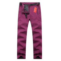 Women Thick Warm Fleece Softshell Pants Fishing Camping Hiking Skiing Trousers-fishing pants-Mountainskin Outdoor-Dark Purple-S-Bargain Bait Box