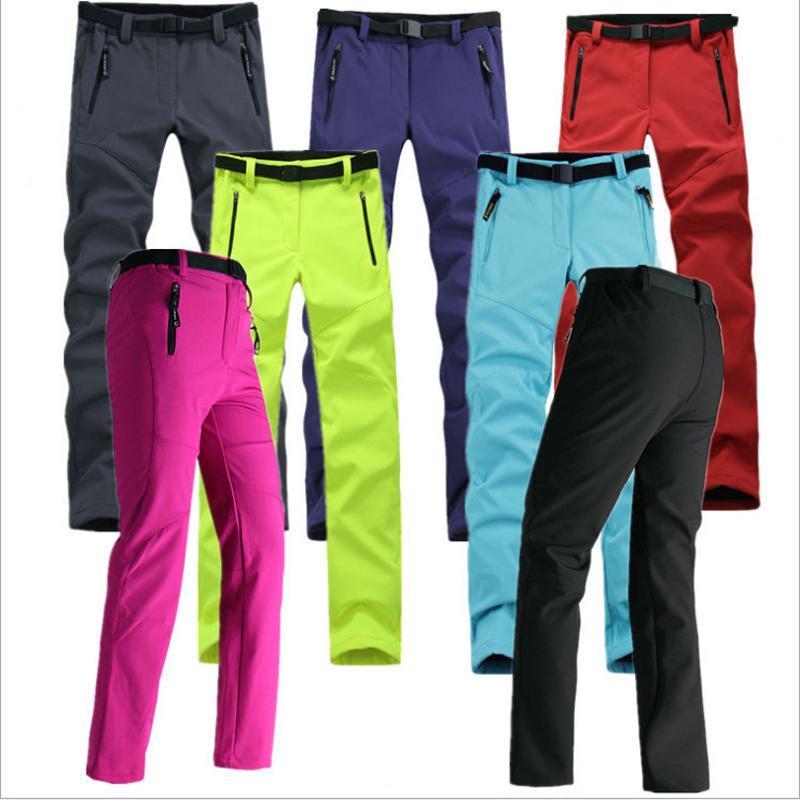Women Thick Warm Fleece Softshell Pants Fishing Camping Hiking Skiing Trousers-fishing pants-Mountainskin Outdoor-Purple-S-Bargain Bait Box