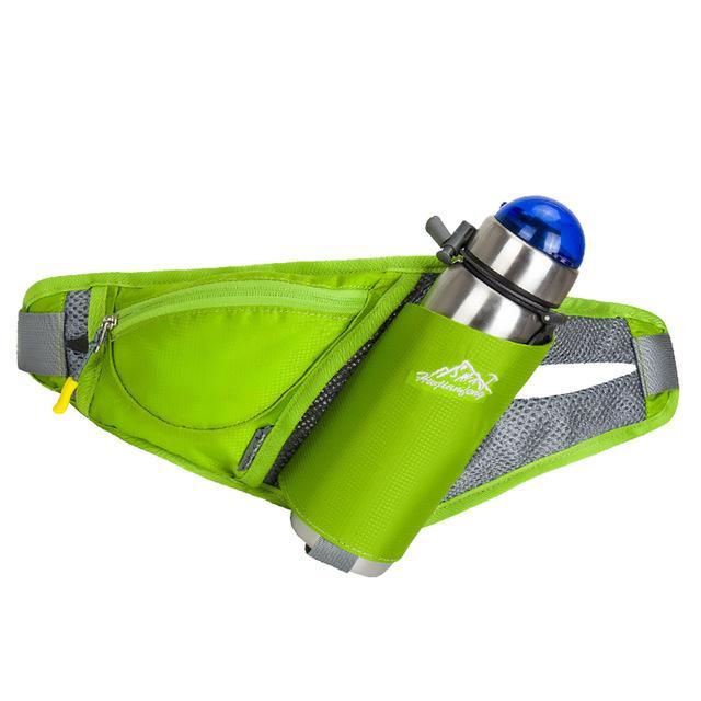 Women Waist Bags Sports Water Bottle Holder Outdoor Running Belt Bag Waist Bag-Under the Stars123-Green-Bargain Bait Box