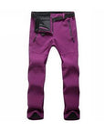 Women Winter Inside Fleece Pants Outdoor Sports Waterproof Brand Clothing Hiking-Mountainskin Outdoor-Purple-Aisian Size S-Bargain Bait Box