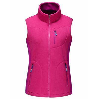 Women&#39;S Vest Winter Fleece Softshell Sleeveless Jackets Outdoor Sports-HO Outdoor Store-Pink-M-Bargain Bait Box
