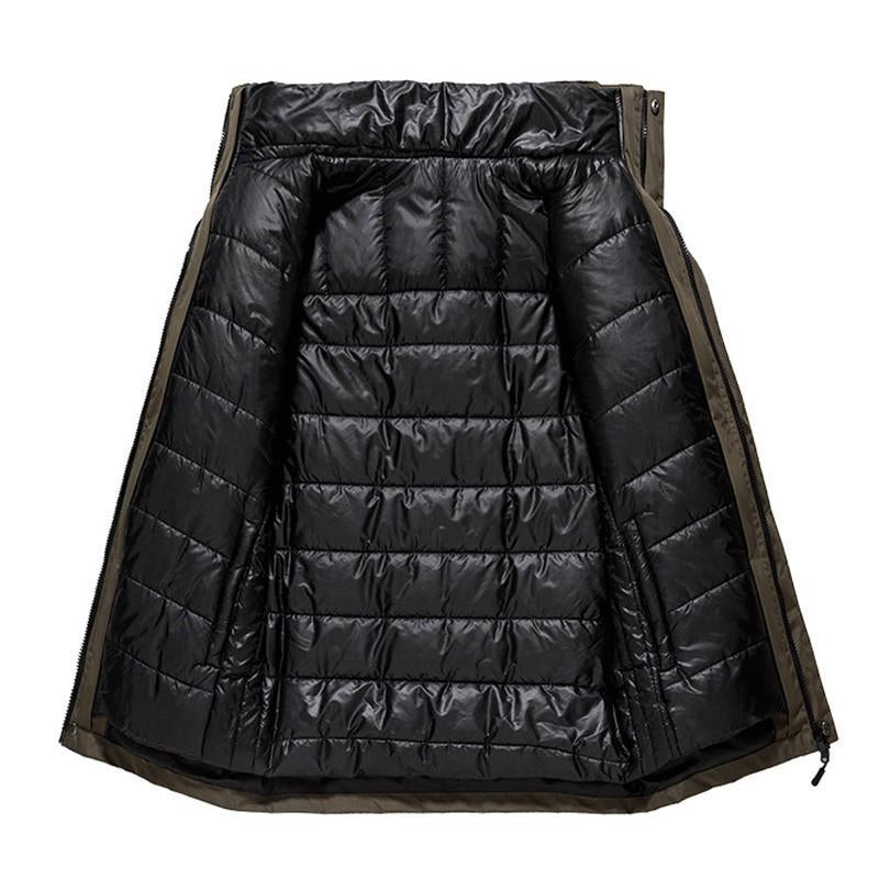 Women&#39;S Winter 2 Pieces Inside Cotton-Paded Jackets Outdoor Sport Waterproof-Befusy Store-Black-M-Bargain Bait Box