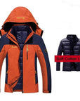 Women'S Winter 2 Pieces Inside Cotton-Paded Jackets Outdoor Sport Waterproof-Befusy Store-Orange-M-Bargain Bait Box