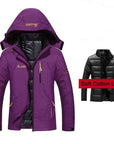 Women'S Winter 2 Pieces Inside Cotton-Paded Jackets Outdoor Sport Waterproof-Befusy Store-Purple-M-Bargain Bait Box