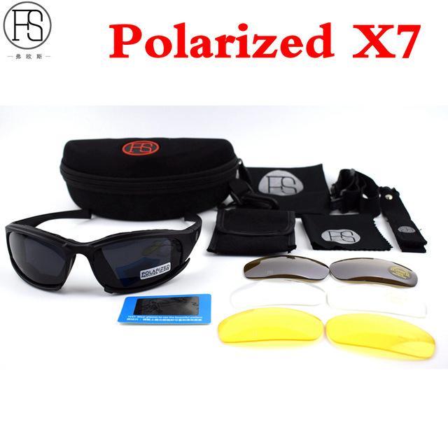 X7 C5 Polarized Military Sunglasses Airsoft Tactical Shooting Glasses Uv400-Guangzhou Falcon Outdoor Trade Co.,Ltd-X7 Polarized-Bargain Bait Box