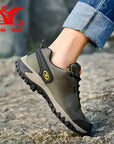 Xiang Guan Hiking Shoes Mens Waterproof Winter Climbing Shoes Green Outdoor-XIANGGUAN Official Store-56788green-9-Bargain Bait Box