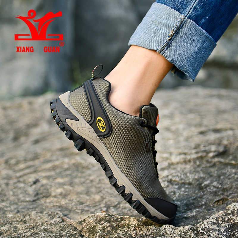 Xiang Guan Hiking Shoes Mens Waterproof Winter Climbing Shoes Green Outdoor-XIANGGUAN Official Store-56788grey-9-Bargain Bait Box