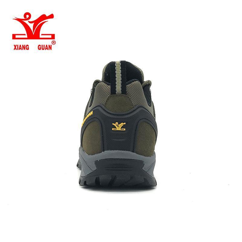 Xiang Guan Man Cattlehide Windproof Hiking Shoes Anti-Skid Breathable Men-XIANGGUAN Official Store-96567 Army green-6.5-Bargain Bait Box